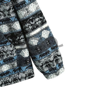 OEM personalizado hombres Sherpa cuarto Zip polar sudaderas 1/4 cremallera pulóver ropa de invierno bordado estampado patrón 100% algodón - Product Image 4
