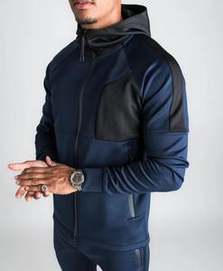 Nouveau Style Pas Cher Concevez Vos Propres Vêtements De Sport Noir Hommes Coupe-Vent Survêtement En Gros Survêtement De Course - Product Image 4