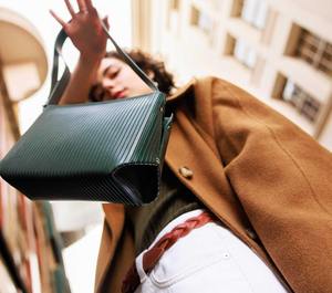 Sac à bandoulière vintage en cuir véritable vert olive rayé pour femme, grand sac à main souple à sangle unique, résistant à l'eau - Product Image 2