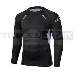 Camiseta Térmica Deportiva de Manga Corta para Hombre, 100% Algodón, Compresión Muscular, Culturismo, Running, Ecológica, Cuello Alto - Product Image 2