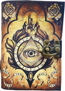 Journal Vintage en cuir fait à la main en cuir cahier oeil Journal Journal Antique en relief cahier d'écriture pour cadeaux croquis - Product Image 2