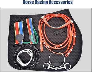 Precio al por mayor Sillín de carreras negro con accesorios Sillín de carreras con kit completo Productos de Carreras de Caballos ingleses de la India - Product Image 5