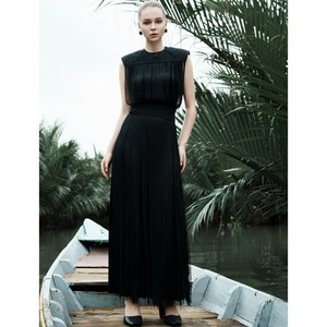 Vestido largo con flecos y detalles de cuentas para mujer elegante vestido MIDI IVY tela de celosía rústica ropa de mujer - Product Image 2