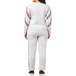 M & F ชุดสูทสเวตเตอร์แนวสตรีทแบบรูดซิปครึ่งตัวของผู้หญิง2023โลโก้แบบสีทึบรูปแบบสีพื้นเทรนด์ใหม่ - Product Image 2