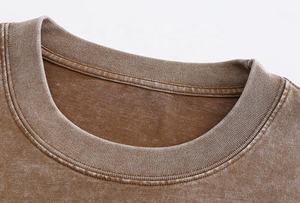 Camisetas de lavado ácido con estampado personalizado para hombre, camisetas de algodón Vintage pesado de gran tamaño, ropa de calle al por mayor, camisetas lavadas - Product Image 2