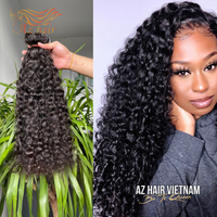 Extensions de cheveux Remy 100% naturels vietnamiens en gros, qualité supérieure 12A, vierges, double trame, bouclés à l'eau, sans perte ni nœuds
