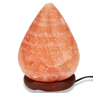 Sian Enterprises Lampe scintillante en cristal de sel rose de l'Himalyan finement fabriquée à la main dans des tailles personnalisées avec cordon et base en bois - Product Image 2