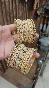 Juego de Brazaletes de Novia Rajwadi con Diseño de Elefante, de la Mejor Calidad, Más Vendidos, Tendencia y Éxito de Ventas, Brazaletes Tradicionales Indios de Primera Calidad - Product Image 6