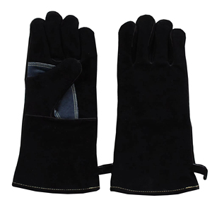 ถุงมือนิรภัยหนังวัวแบบแยกยาวทำจากหนังวัวแท้พร้อมฟังก์ชันป้องกันการลื่นและป้องกันไฟฟ้าสถิตย์สำหรับงานเชื่อมงานตามสั่ง - Product Image 2