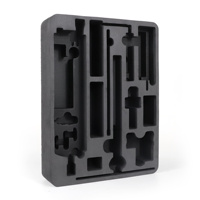 Boîte à outils en mousse EVA personnalisée noire découpée Plateau antistatique pour emballage Matériau de protection et de rembourrage Boîte à outils CNC en mousse
