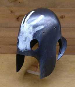 หมวกกันน็อคเหล็ก Uruk-Hai Berserker,หมวกกันน็อคสีดำสำหรับวันฮาโลวีนของขวัญแฮนด์เมด - Product Image 3