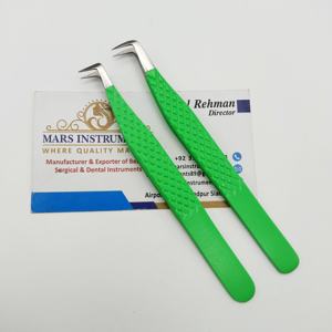 Pinzas para pestañas con punta de fibra con logotipo impreso, pinzas de extensión de pestañas con etiqueta privada personalizada de 45 75 90 grados - Product Image 4