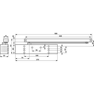 DORMAKABA TS 93 B Cierrapuertas Deslizante Básico con Bisagra Lateral Plateada y Montaje Estándar EN 2-5 Dispositivo de Asistencia - Product Image 4