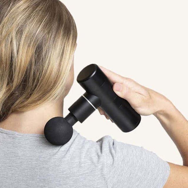 Myrva Mini Gun Massager S164260 12 Speed Levels Brushless Motor 5 Massage Heads Portable Wireless Rechargeable USB