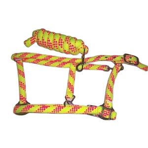 Licol de cheval en nylon/PP bicolore Style de selle occidentale de haute qualité avec motifs assortis Corde de plomb et collier de tête de cheval - Product Image 1