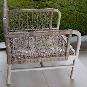 Montecito <b>Outdoor</b> <b>Lounge</b> <b>Chair</b> Made in Teak with Rattan Accents Made in Indonesia - Product Image 5