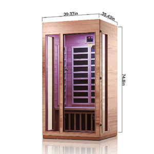 Sauna infrarouge électrique moderne pour une personne, en bois de pruche, en stock aux États-Unis, vente chaude, écologique, pour appartement, chambre à coucher, fabrication - Product Image 3