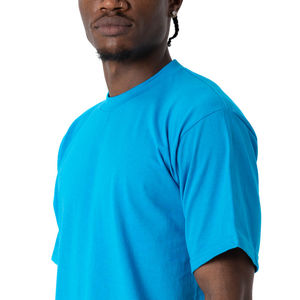 Camiseta con logotipo personalizado para hombre Pro Club Camiseta de cuello redondo de algodón pesado para hombre - Product Image 3