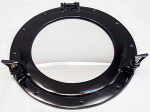 Espejo de pared antiguo negro náutico ojo de buey artesanías de Metal ojo de buey colgante de pared para la decoración del hogar y la Oficina con precio a granel - Product Image 3