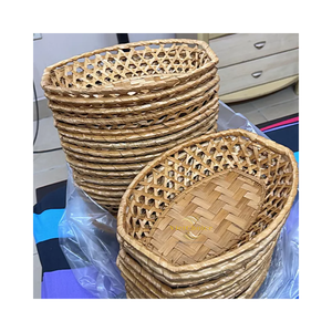 Eco Friendly Bamboo Basket Handmade Woven Basket for <b>Storage</b> and Organization - Product Image 2