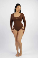 Hoge Kwaliteit Shapewear Bodysuit Met Lange Mouwen Custom Buik Control Bodysuit Shaperx Bodysuit Voor Dames