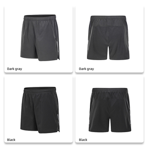 Pantalones cortos de correr no tejidos de alta calidad para hombre al por mayor M & F Active Fitness Gym Training Sports Shorts con impresión digital - Product Image 4