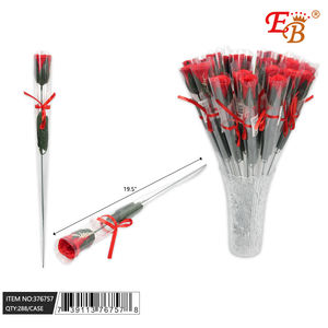 19,5 \ "Rosas Rojas individuales en jarrón 288/12(24)PCS/CS para decoraciones del Día de San Valentín - Product Image 1