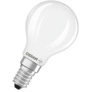 Osram 468278 Lampada LED Retrofit Sferica in Vetro Satinato E14 3.4W 4000K 470Lm - Product Image 1