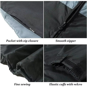 Venta caliente uso de trabajo al aire libre chaqueta de lluvia de invierno para hombres con capucha transpirable cuello alto reflectante de alta calidad - Product Image 5