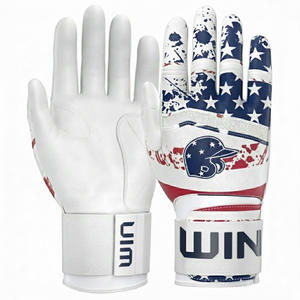 Gants de baseball et de softball personnalisés à thème de drapeau avancés, prêts à l'impression, résistants aux déchirures, antidérapants, ajustés, gants de frappe de baseball - Product Image 1