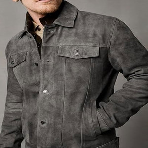 Chaqueta de piel de ante para hombre, ropa informal, precio al por mayor, chaqueta de piel de ante hecha en Pakistán - Product Image 6