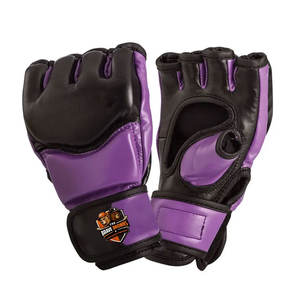 Guantes de MMA de Cuero Ligeros para Entrenamiento Intensivo en el Gimnasio con Espuma Absorbente de Impactos, Cierre Ajustable, Unisex - Product Image 1