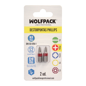 Destorpuntas Phillips N. 0 (2 Pezzi) Acciaio S2 al Cromo Vanadio - Product Image 3