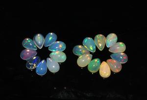 Ópalo etíope natural 5x8mm corte pera cabujones sueltos piedras preciosas para la venta - Product Image 3