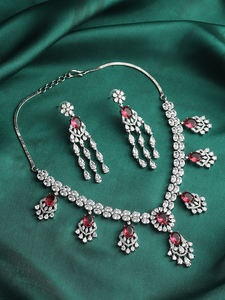 Conjunto de collar AD de alta demanda para mujer con pendientes a juego disponibles a precios asequibles de La India - Product Image 4