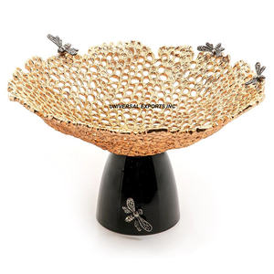 Cuenco de chocolate con acabado dorado y negro Diseño atractivo Cuenco dulce hecho a mano Venta caliente Nuevo cuenco de chocolate - Product Image 1