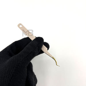 ที่หนีบขนตาปลอม90องศาสีนู้ดปลายต่อขนตาทำจากสเตนเลสสตีลญี่ปุ่น45องศา - Product Image 6