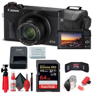 <b>For</b> PowerShot G7 X Mark III Digital <b>Camera</b> with 4K Video and Wi-Fi 64GB Memory Card Included - Product Image 1