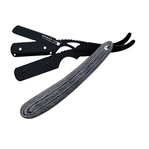 Premium Straight <b>Razors</b> Men Professional Barber <b>Razor</b> Ergonomic Wooden Handle Shaving Black Swing Lock <b>Razors</b> - Product Image 1