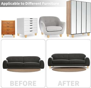 Solid Oak Rubberwood Cashew <b>Wood</b> Sofa Table Legs-Premium Quality Durable Furniture Legs for Living Outdoor Workshop Apartment - Product Image 4