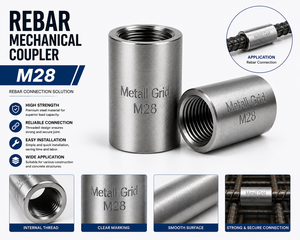 Acoplador Mecánico de Acero M28 Directo de Fábrica para Construcción de Puentes y Cimentaciones de Hormigón Armado - Product Image 3
