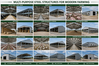 Bâtiments de ferme en acier préfabriqués au design moderne pour élevages porcins, construction économique