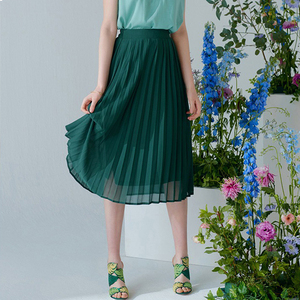 ได้รับการออกแบบจากเกาหลี inthek r. shemiste กระโปรงจีบหวานผ้าชีฟอง (5สี) เสื้อผ้าผู้หญิงอินเทรนด์โรแมนติกดีไซน์ทรงเอไลน์ - Product Image 2