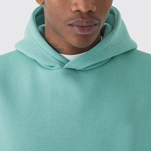 Sweats à capuche pour hommes en coton mélangé basique, streetwear, poids lourd, manches longues, design ample, hiver, impression numérique personnalisée, sweats à capuche pour hommes - Product Image 4