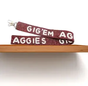 Cintre pour sac à bandoulière perlé personnalisé fait à la main le jour du match avec large sangle de remplacement sangles de sac à main personnalisées - Product Image 2