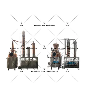 Caldeiras de aquecimento a vapor Ace Destilaria Vodka Equipamento de destilação de uísque Destilador de álcool que faz bebidas duras