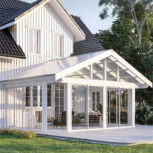 Sunroom de aluminio independiente Low-E Glass-<span class=keywords><strong>Solarium</strong></span> al aire libre para todas las estaciones para Villa Garden Patio (marco moderno térmicamente roto) - Product Image 6