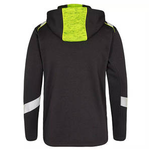 OEM ที่กําหนดเองการมองเห็นสูงความปลอดภัยสะท้อนแสง Zip up Hoodie ก่อสร้างซิปแจ็คเก็ต Hi Viz ทํางานผู้ชาย Hoodie 2024 - Product Image 2