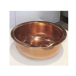 Cuenco de pedicura duradero con textura martillada de acero inoxidable Chapado en cobre elegante diseño rectangular de alta calidad japonés Premium - Product Image 1