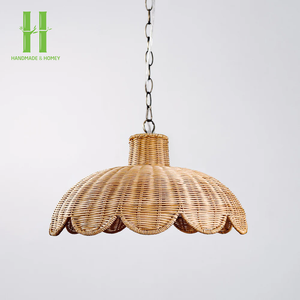 Pantalla de Lámpara de Bambú y Ratán al por Mayor, Lámpara Colgante Moderna para Interiores, Artesanía, Forma Personalizada, Ecológica, Fabricante de Vietnam - Product Image 2